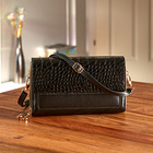 Sac "Croco" 2 en 1, noir