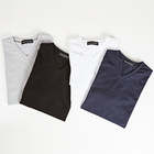 T-shirt en V, noir