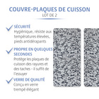 Lot de 2 couvre-plaques de cuisson "Granit" Basilico