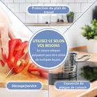 Lot de 2 couvre-plaques de cuisson "Granit" Basilico
