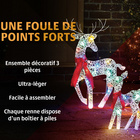 Famille de rennes LED 3 pcs.