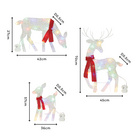 Famille de rennes LED 3 pcs.