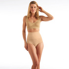 Lot de 2 slips taille haute rafraîchissants, blanc + chair