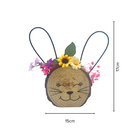 Lot de 3 décorations en bois "Têtes de lapins" Eldo