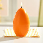 Bougie à LED de Pâques Eldo H 14 cm, Ø 14 cm, orange