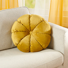 Coussin en velours "Citrouille" Eldo, orange clair