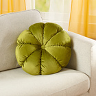 Coussin en velours "Citrouille" Eldo, vert clair