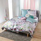 Parure de lit 2 pièces Chrysanthèmes et fleurs de lavande Eldo