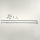 Set de 2 tringles à rideaux et 4 crochets M Clarsen