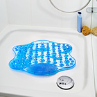 Tapis de douche massant, bleu