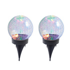 Lot de 2 boules solaires en verre, Gainsborough