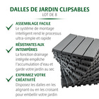 Lot de 8 dalles de jardin clipsables Gainsborough