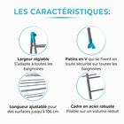 Étendoir à linge pour baignoire Clarsen