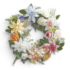 Couronne de fleurs aux couleurs pastel Eldo