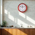 Horloge murale, rouge/blanc Bergström