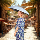 Mini parapluie anti-UV, bleu clair