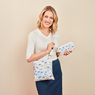 Sac à main   "Fleurs bleues" RFID