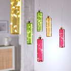 Lampe LED à suspendre Eldo, fuchsia