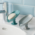 Lot de 2 porte-savons, gris et turquoise