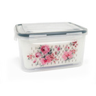 Lot de 3 boîtes de conservation à motif floral
