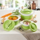 Lot de 3 plats isothermes Basilico, vert