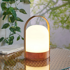Lampe LED portative Eldo, couleur bois
