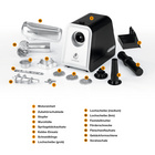 Hachoir à viande 4en1 - argenté/noir