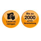 Hachoir à viande 4en1 - argenté/noir