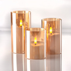 Lot de 3 photophores LED avec télécommande Eldo