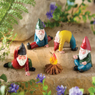 Lot de 5 nains de jardin yoga Gainsborough