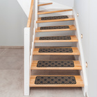 Lot de 15 tapis pour marches Eldo, noir