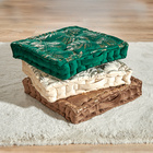 Coussins en velours Eldo, vert