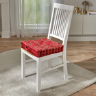 Coussin rehausseur en velours Eldo, bordeaux