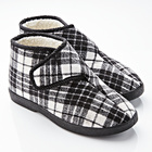 Pantoufles, carreaux noirs et blancs