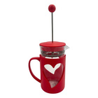 Cafetière rouge "Cœur" 600 ml