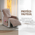 Protège-fauteuil Eldo, beige