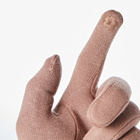Ensemble gants et manchettes, camel