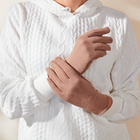 Ensemble gants et manchettes, camel