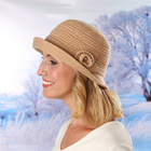 Chapeau en maille, beige