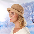 Chapeau en maille, beige