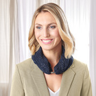 Écharpe aimantée avec effet argenté, bleu foncé