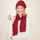 Écharpe en maille “Mariella”, bordeaux