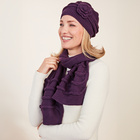 Bonnet "Mariella", aubergine