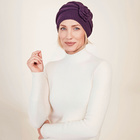 Bonnet "Mariella", aubergine