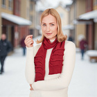 Écharpe en maille “Mariella”, bordeaux