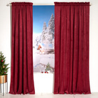 Rideau pour porte avec effet brillant, rouge