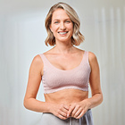 Soutiens-gorge sans couture avec dentelle, vert/chair/rose, lot de 3