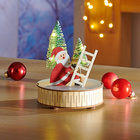 Décoration en bois LED "Père Noël"