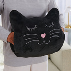 Chauffe-mains/coussin "Chaton", noir