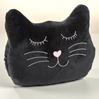 Chauffe-mains/coussin "Chaton", noir